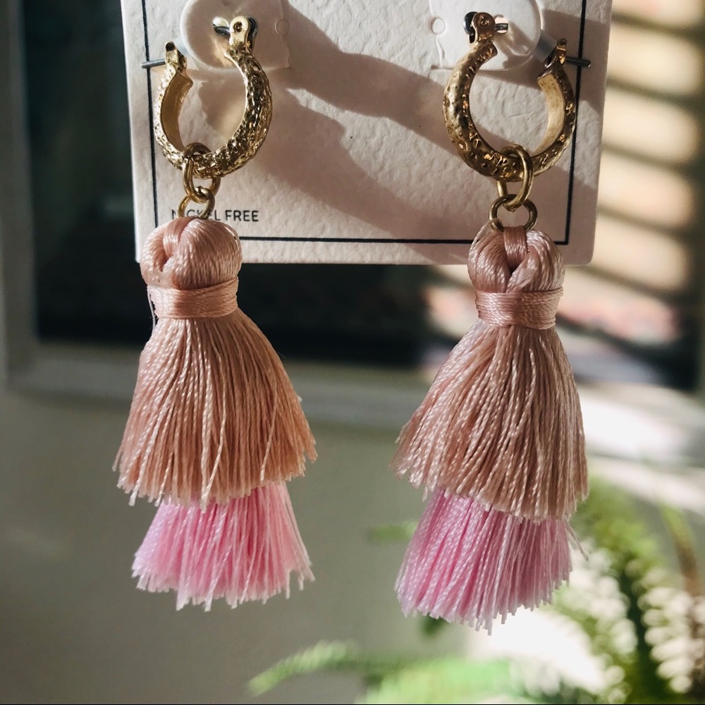 MELROSE & MKT Two-Tier Tassel Earrings NWT!